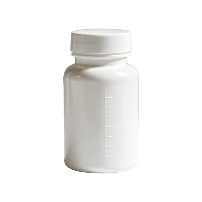 100ml 150ml HDPE ভিটামিন ট্যাবলেট নিউট্রাসিউটিক্যাল রাউন্ড ক্যাপসুল বোতল