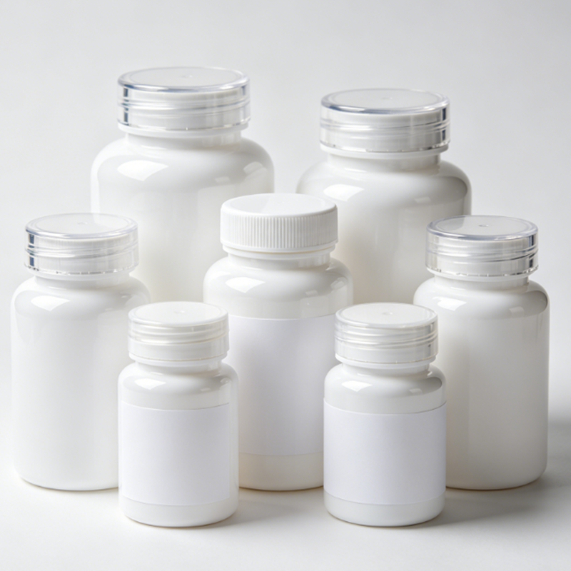 50ml 100ml রাউন্ড HDPE মেডিসিন পিল খালি প্লাস্টিকের বোতল